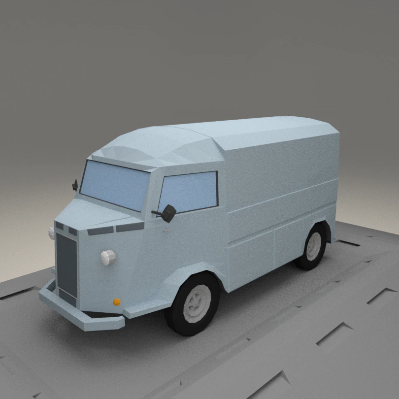 citroen h from 1964 3D Model .c4d .max .obj .3ds .fbx .stl .blend 