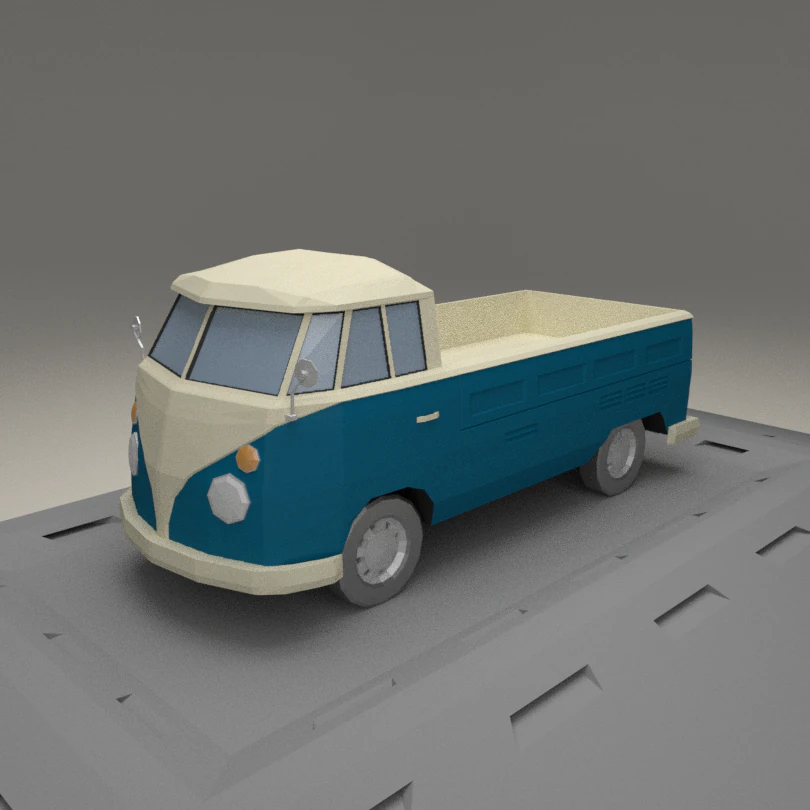 volkswagen transpoter t2 from 1966 3D Model .c4d .max .obj .3ds .fbx .stl .blend 