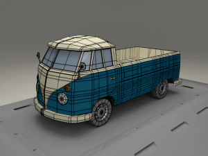 volkswagen transpoter t2 from 1966 3D Model