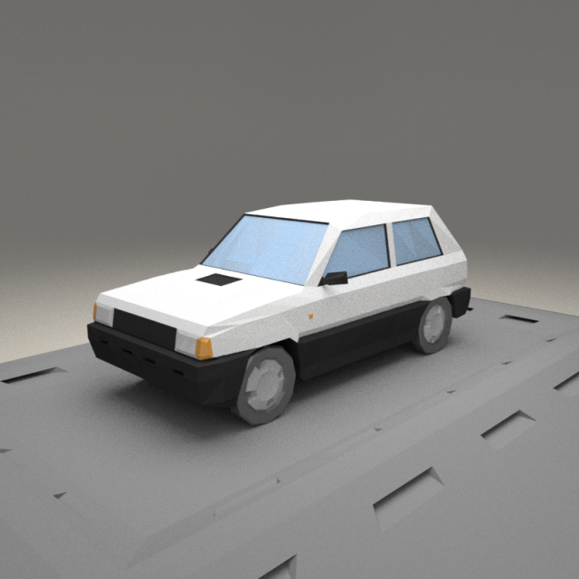 fiat panda from 1980 3D 모델 .c4d .max .obj .3ds .fbx .stl .blend 