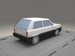 fiat panda from 1980 3D 모델