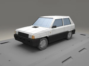 fiat panda from 1980 3D Model