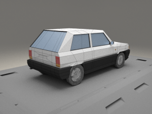 fiat panda from 1980 3D 모델