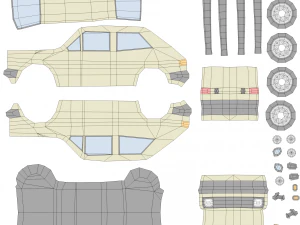 fiat 127 a from 1971 3D Model