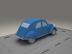 citroen 2cv azlp from 1955 3D Model