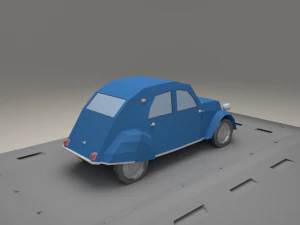 citroen 2cv azlp from 1955 3D Model