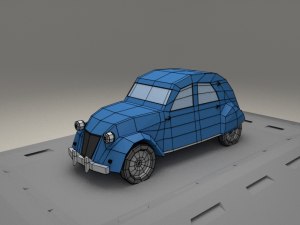 citroen 2cv azlp from 1955 3D Model