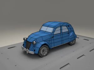 citroen 2cv azlp from 1955 3D Model