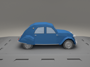 citroen 2cv azlp from 1955 3D Model