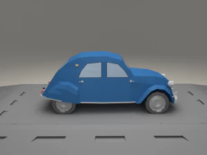 citroen 2cv azlp from 1955 3D Model