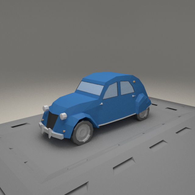 citroen 2cv azlp from 1955 3D Model .c4d .max .obj .3ds .fbx .stl .blend 
