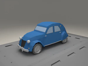 citroen 2cv azlp dari tahun 1955 Model 3D
