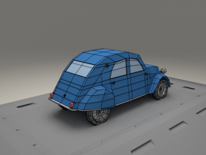 citroen 2cv azlp from 1955 3D Model
