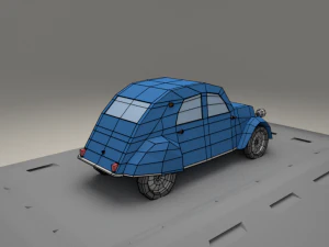 citroen 2cv azlp from 1955 3D Model
