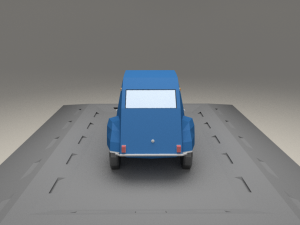 citroen 2cv azlp from 1955 3D Model