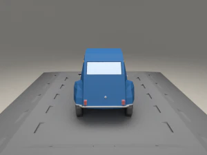 citroen 2cv azlp from 1955 3D Model