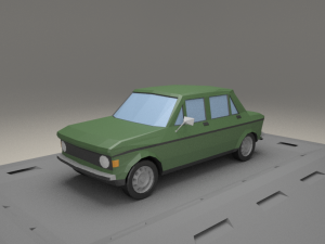 fiat 128 4door from 1969 Modelo 3D