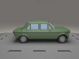 fiat 128 4door from 1969 Model 3D
