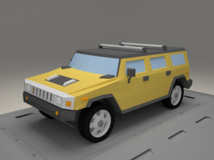 hummer h2 from 2003 3D Model