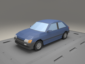 ford e fiesta 3door from 1990 3D Model