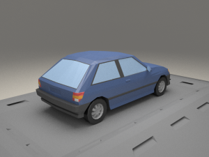 ford e fiesta 3door from 1990 Modello 3D
