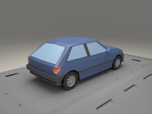 ford e fiesta 3door from 1990 3D Model