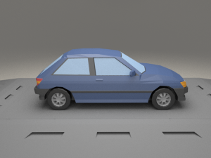 ford e fiesta 3door from 1990 Modello 3D