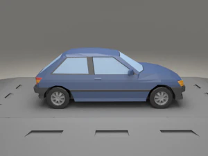 ford e fiesta 3door from 1990 3D Model