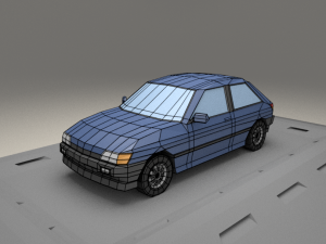 ford e fiesta 3door from 1990 Modello 3D