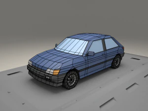 ford e fiesta 3door from 1990 3D Model