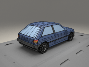 ford e fiesta 3door from 1990 Modello 3D