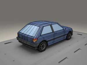 ford e fiesta 3door from 1990 3D Model