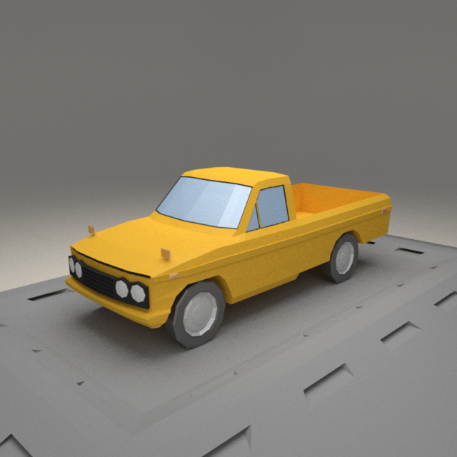 toyota hilux from 1968 3D Model .c4d .max .obj .3ds .fbx .stl .blend 