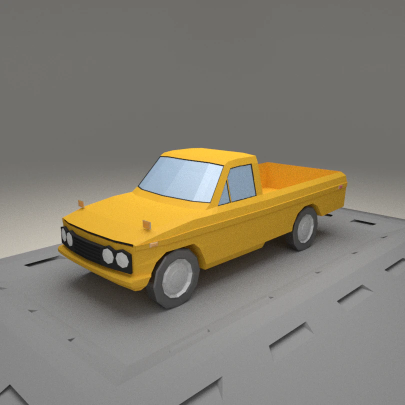 toyota hilux from 1968 3D Model .c4d .max .obj .3ds .fbx .stl .blend 