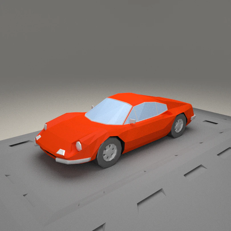 ferrari dino 206 gt from 1968 3D Model .c4d .max .obj .3ds .fbx .stl .blend 