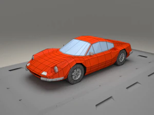 ferrari dino 206 gt from 1968 3D Model