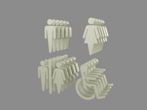 simbolo del wc Modello di stampa 3D