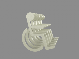 wc symbol Modello di stampa 3D