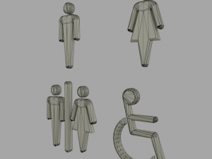 wc symbol 3D Print Model