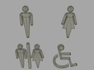 wc symbol 3D Print Model