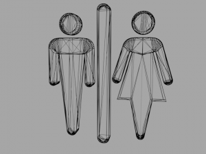 wc symbol 3D Print Model