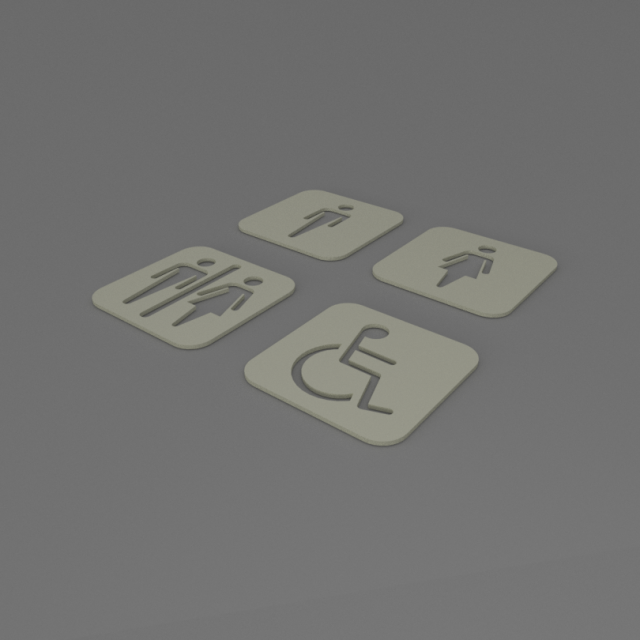 wc pictogram 3D Print Model .c4d .max .obj .3ds .fbx .stl .blend 