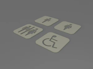 tuvalet piktogramı 3D Baskı Modeli