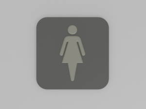 wc pictograma Modelo de impresión 3D