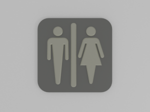 wc pictograma Modelo de impresión 3D
