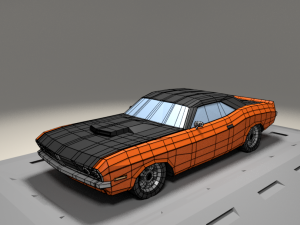 dodge challenger 440 from 1973 3D 模型