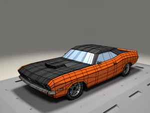 dodge challenger 440 from 1973 3D Model