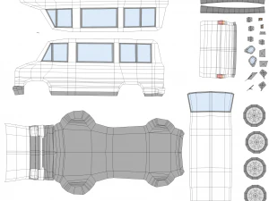 fiat ducato from 1985 3D Model