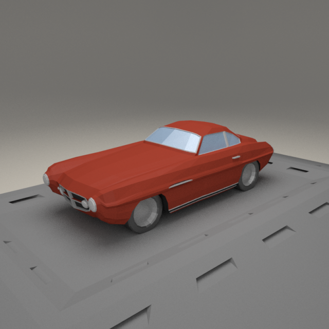 fiat v8 supersonic from 1953 3D Model .c4d .max .obj .3ds .fbx .stl .blend 