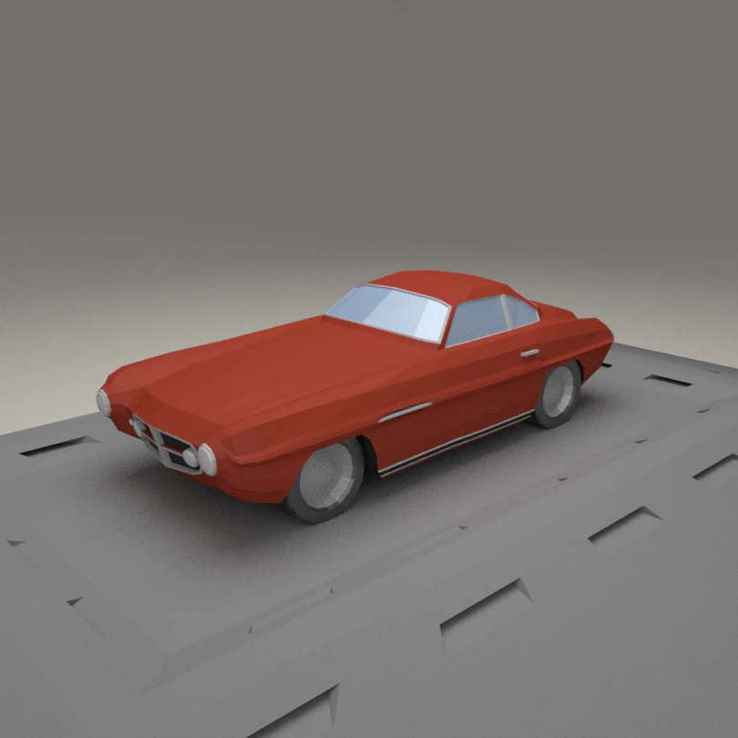 fiat v8 supersonic from 1953 3D Model .c4d .max .obj .3ds .fbx .stl .blend